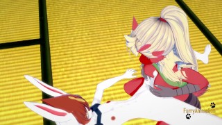 Pokemon Hentai - Pokemon Hentai - Cinderace Gets Cum On Blaziken's Tits Then Fucks Her
