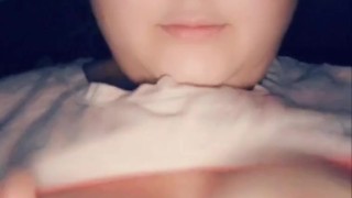 Emmy plays with bit tits