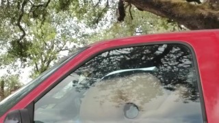 Fucking My Dildo In My Truck In Public