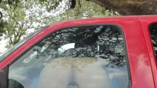 Fucking My Dildo In My Truck In Public