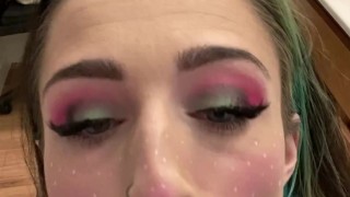 daddys little cum slut sucking dick and taking your cock in my tiny holes