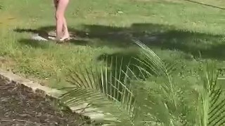 Part 2 naked in the front yard