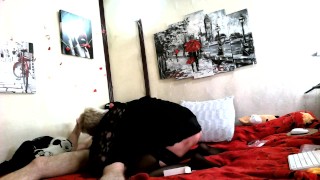 Mature slutty couple tests clit and nipple clamps, horny bitch sucks and fucks with inspiration