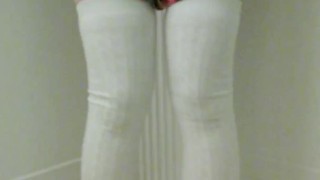 Pissing my panties and stockings for you