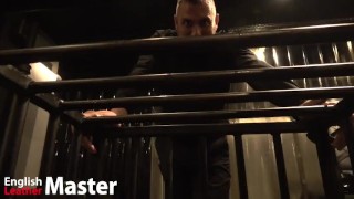 Verbal Master returns from work & changes clothes to leather while caged mutt watches POV PREVIEW
