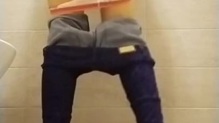Naughty girl fingering her tight pussy in a restaurant#Quick Orgasm