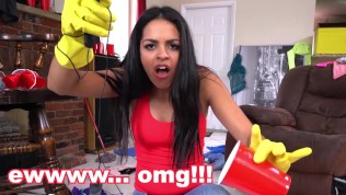 Bangbros - Sexy, Young Latina Maid Cleans Up a Crazy Client's House 