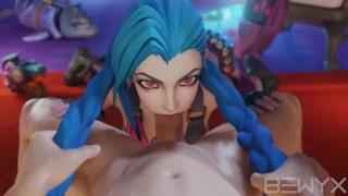 Jinx Deepthroat League of Legends Wild Rift Blowjob