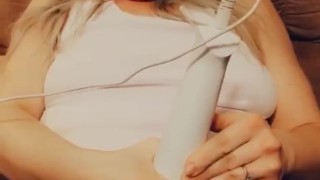 Chubby eye roller has intense orgasm
