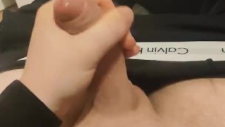 Amateur jerks off after school