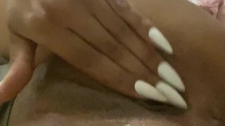 Dripping lube on tight ebony pussy and queefing on command