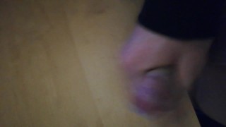 Gay guy cums all over his table