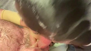 Straight alpha using fag slut's throat as his personal cumdump