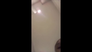 Playing with my big ass in the bathroom