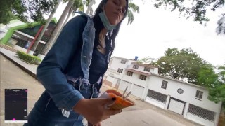 CUMPLIENDO EL RETO DE ACTIVAR MI VIBRADOR EN UN TAXI