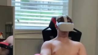 Looks up vr porn then jerks off to big load on myself 