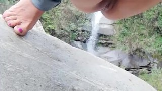 Massive waterfall pee 