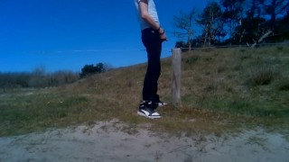 So horny to put myself online taking a piss in public