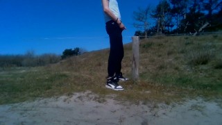 So horny to put myself online taking a piss in public