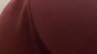 Sexy girl in public toilet