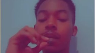 No shirt (smoking listening to music)