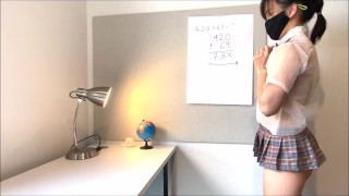 TWOSETDUET - Japanese Schoolgirl DEEPTHROATS Teacher's Cock for good grades