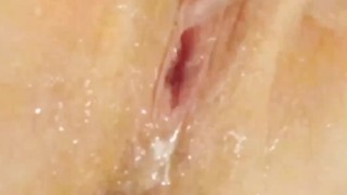 Amazing squirting orgasms while fingering my tight wet pussy and clit! (Close-Up)
