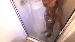 MY EBONY STEP-SISTER CAUGHT ME RECORDING HER SHOWER PART 1 4k 