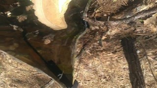 Hunt Cunt !! Petite tight pussy Milf takes dick in woods !!