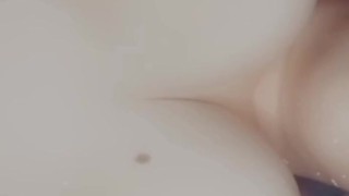 Tits out smoking a blunt