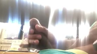 Jerking off with huge cumshot
