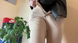 Sexy Dancer In Black Leather Shirt