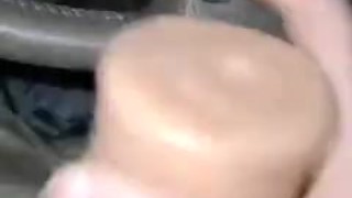 New pocket pussy gets stretched out