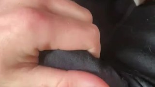 Rubbing my hard cock in the morning 