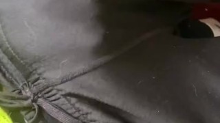 Rubbing my hard cock in the morning 