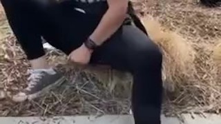 ButtPlugBetty- Squirting outside the rental car place!