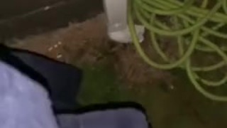 Bwc stroking outdoors
