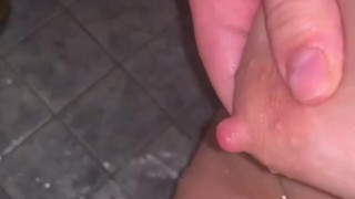 Milky boobs in the shower 