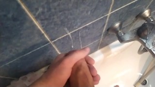 Huge cumshot after the school