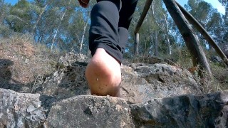 Look at my dirty bare feet!!