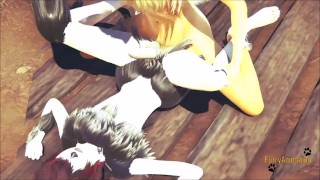 Furry Yaoi - Ram gets fucked by fox and cums inside him