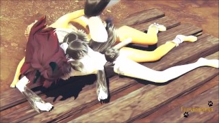 Furry Yaoi - Ram gets fucked by fox and cums inside him
