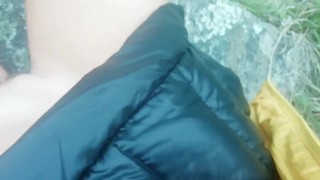 Shivering in cold but playing with my teeny pussy,Angel Fowler 