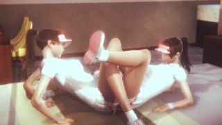 School Lesbian Tennis Girls Tribbing