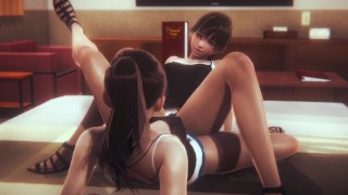 Asian Campus Lesbian Up Skirt Tribbing