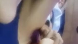 Wet pussy destroyed by huge dildo