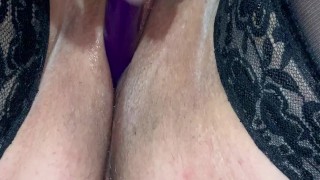 Naughty wife cumming on her toys