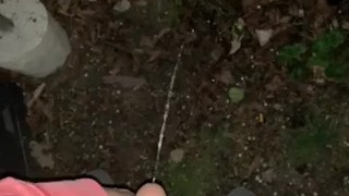 Outside pee in the cold 
