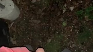 Outside pee in the cold 