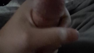 Teen masturbating and moaning until he cums all over himself